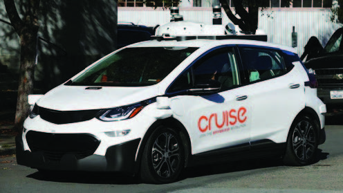 A self-driving GM Bolt EV is seen during a media event where Cruise, GM's autonomous car unit, showed off its self-driving cars in San Francisco, California. Photo Source: Elijah Nouvelage/Reuters